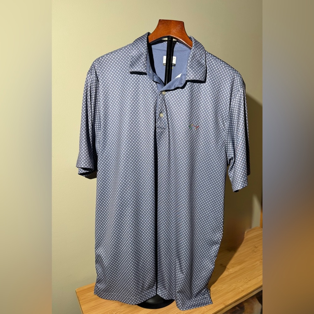 Greg Norman Collection Blue Polo Shirt Performance Fabric
